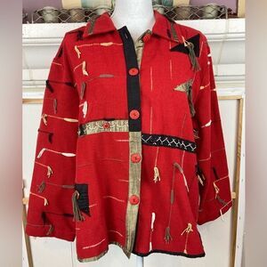 Orvis Western style jacket w/ knots, tassels & appliqué Yellowstone❤️🤠
